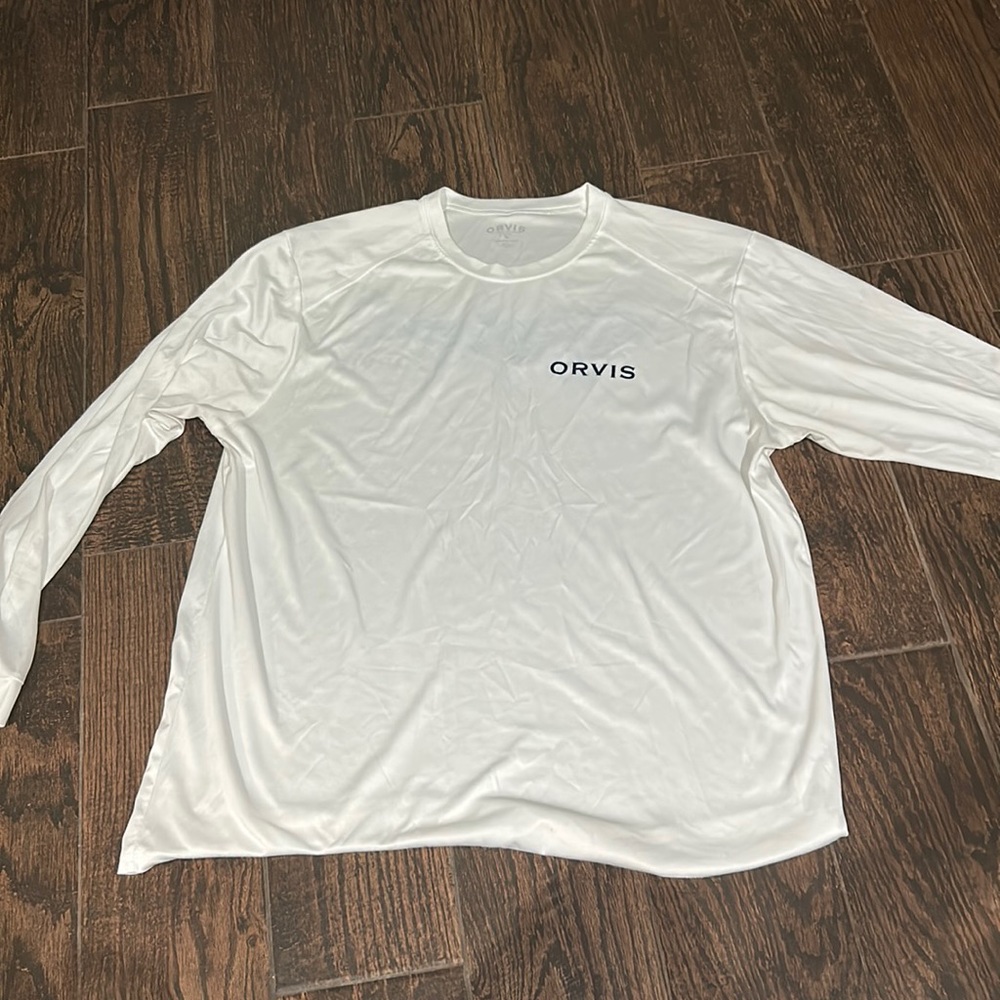 White Orvis size XL long sleeve fishing shirt